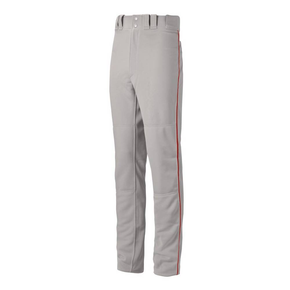 Panske Tepláky Mizuno Premier Pro Piped G2 Baseball Siva/Červené Vypredaj ZOHB02976
